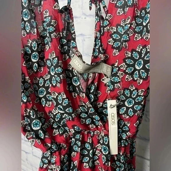 Asos Floral Halter Strappy Jumpsuit - Picture 7 of 9